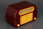 Rare FADA 659 ’Temple’ Insert Grille Radio in Maroon + Yellow